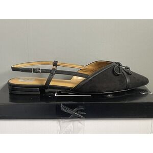 Dv Dolce Vita Shoes Womens Size 9 Black Carsen Slingback Flats Bow Pointed Toe